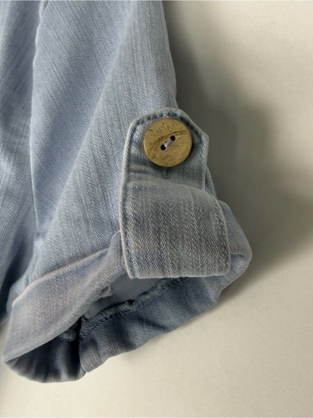 Haute Monde Light Blue Denim Jumpsuit with Tie Waist NWOT - Picture 4 of 6